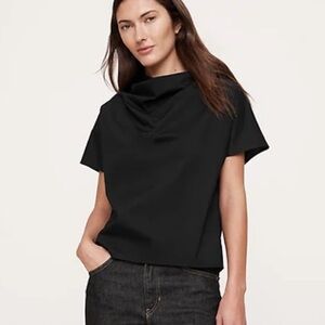 Banana Republic OVERSIZED COTTON POPLIN FUNNEL-NECK TOP